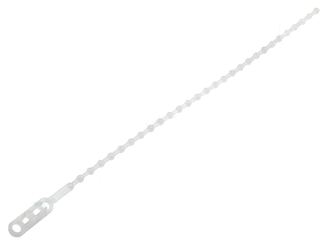 Kabelbinder; kralen,losmaakbaar; L: 230mm; polyamide; natuurlijk Kabelbinder; kralen,losmaakbaar; L: 230mm; polyamide; natuurlijk